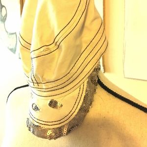 Light Tan Hat With Sequin Accent